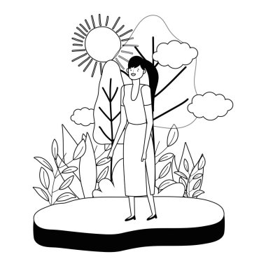 İzole edilmiş Avatar kadın vektör tasarımı