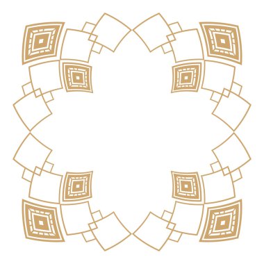 İzole art deco çerçeve tasarımı