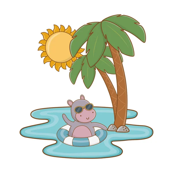 Letní prázdniny Relax kreslený vektor ilustrace — Stockový vektor