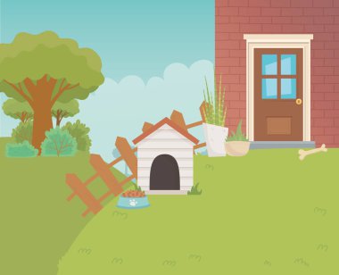 Ev maskot tasarım vector Illustrator için