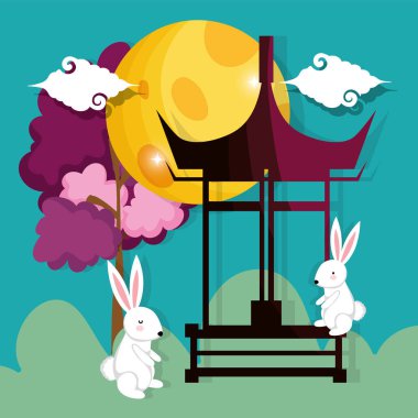 tavşan mutlu ay festivali görüntü