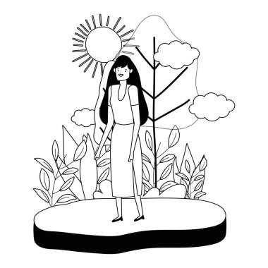 İzole edilmiş Avatar kadın vektör tasarımı