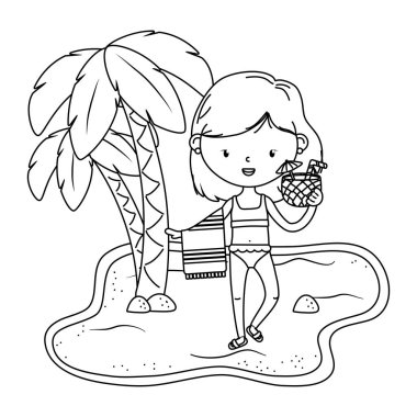 siyah ve beyaz yaz ve çocuk karikatür