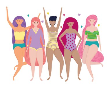 Yaz mayo tasarımı olan kızlar