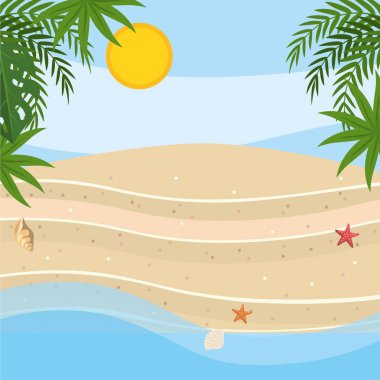 Yaz sezonu tasarım palmiye ağacı