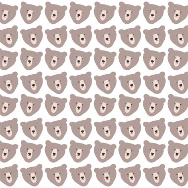 cute bears grizzly pattern background