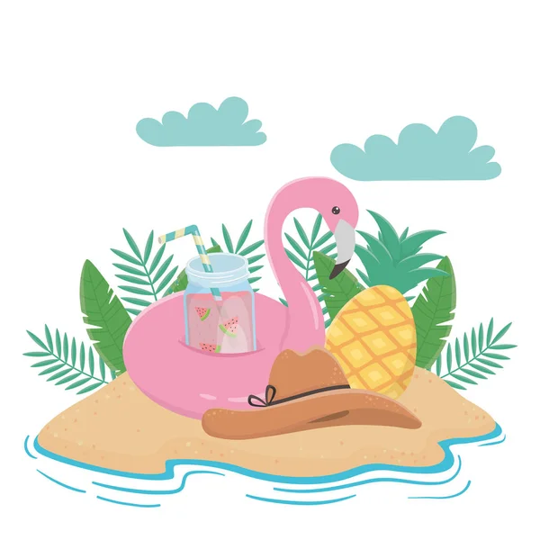 Set icône été et vacances design — Image vectorielle