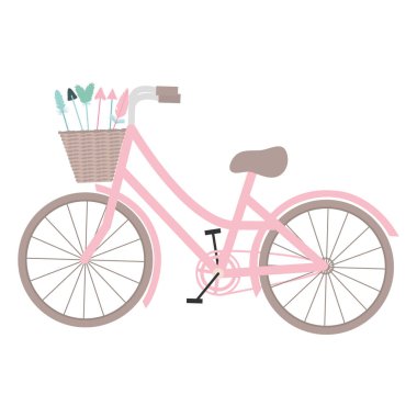retro bicycle with basket and indian arrows