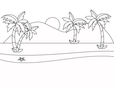 Yaz ve tatil simgesi set tasarım