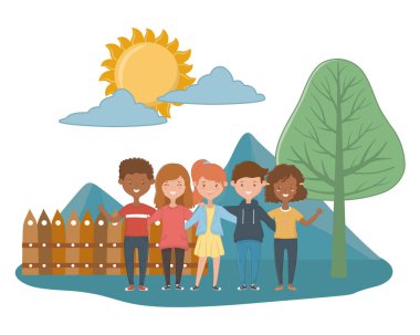Girls and Boys Friendship design