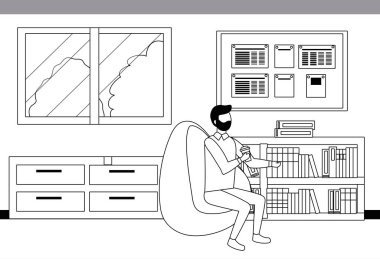 İş adamı avatar karikatür tasarım vector Illustrator