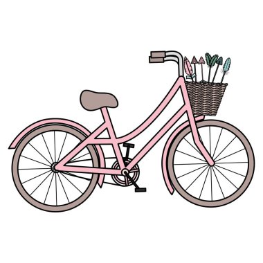 retro bicycle with basket and indian arrows