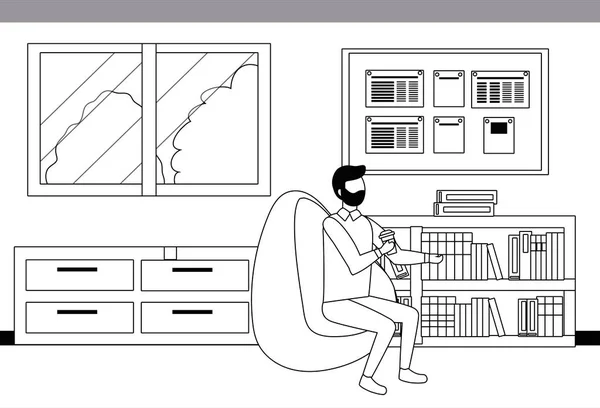 Biznesmen avatar Cartoon projekt ilustrator wektor — Wektor stockowy