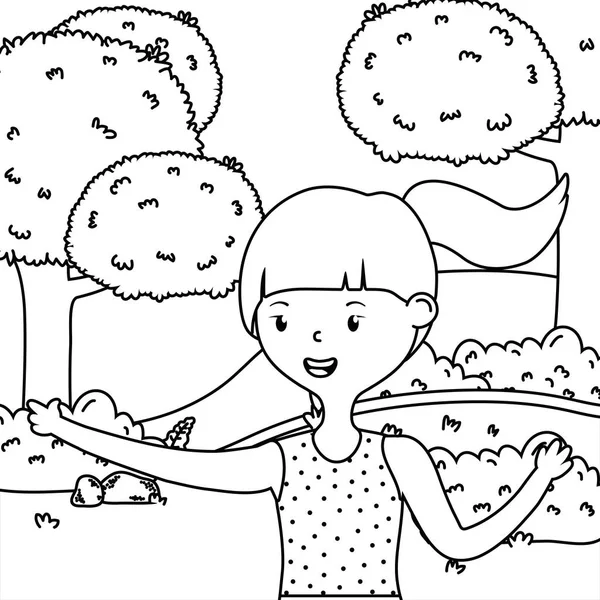 Adolescente menina desenho animado design vetor ilustrador —  Vetores de Stock