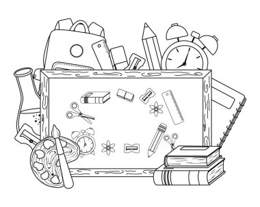 Blackboard ve okul malzemeleri tasarımı