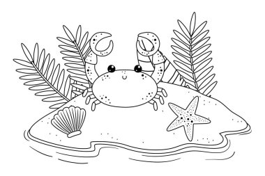 Yaz ve tatil simgesi set tasarım