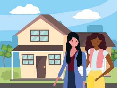 Kadın arkadaşlar vektör tasarımı illüstrasyonu