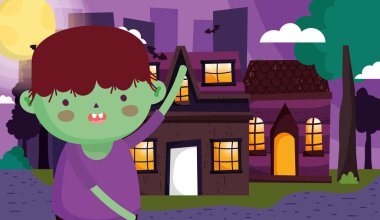 kostüm halloween görüntü ile çocuklar