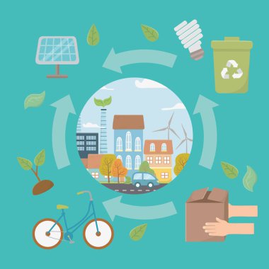 Eko şehir ve gezegen tasarım kaydetmek