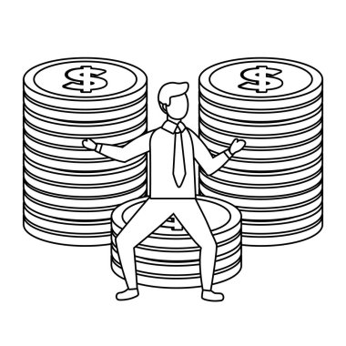 İllüstrasyon işadamı karikatür tasarım vektör