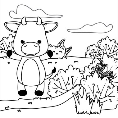 Boğa karikatür tasarım vector Illustrator