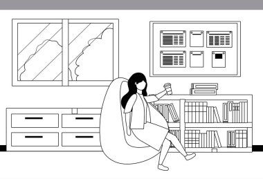 İş kadını avatar karikatür tasarım vector Illustrator