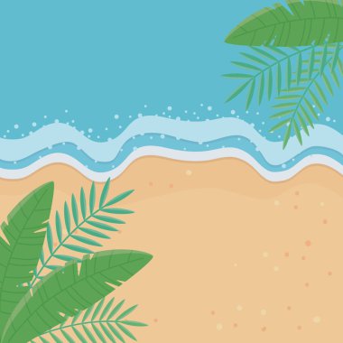 Yaz arkaplanının palmiye yaprakları