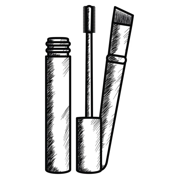Wimper make-up teken pictogram — Stockvector