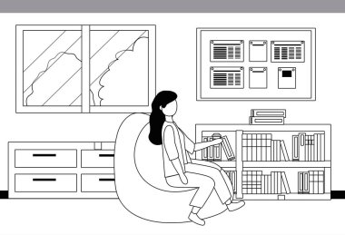 İş kadını avatar karikatür tasarım vector Illustrator