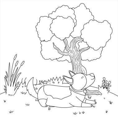 Köpek karikatür tasarım vector Illustrator