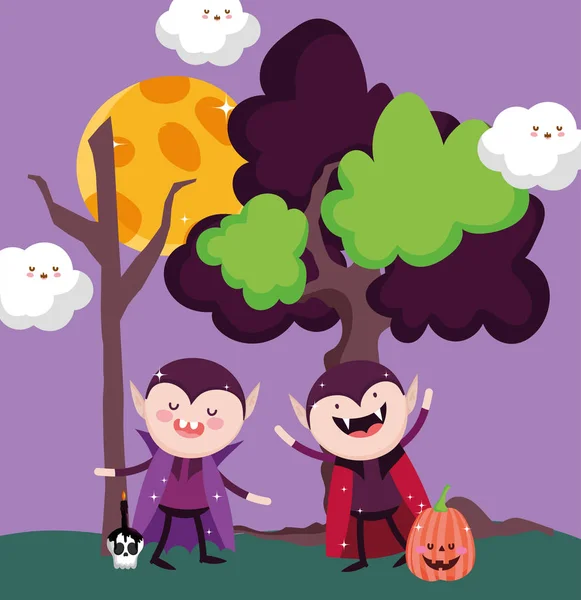 Trick or treat - Halloween fericit — Vector de stoc