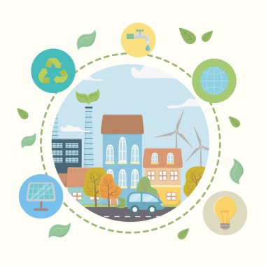 Eko şehir ve gezegen tasarım kaydetmek