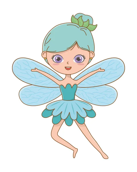 Fairy Cartoon der märchenhaften Design-Vektor-Illustration — Stockvektor