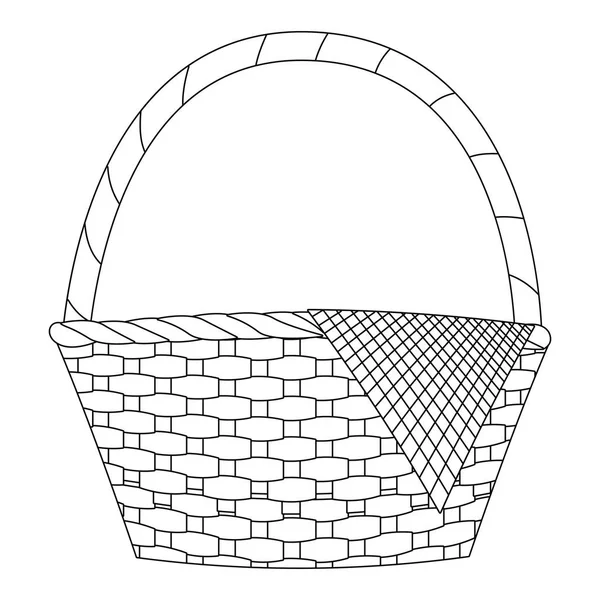 Изолированный векторный иллюстратор дизайна корзины для пикника — стоковый вектор