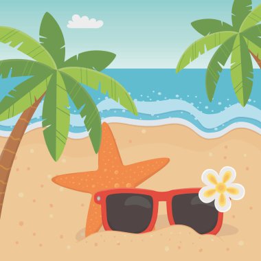 Yaz sezonu tasarım palmiye ağacı