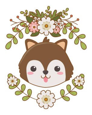 İzole köpek karikatür tasarım vektör