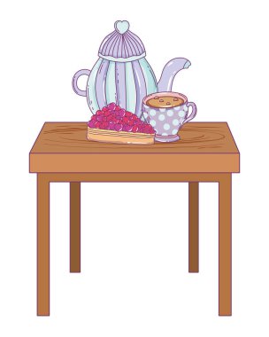 İzole kahve demliği vektör tasarımı