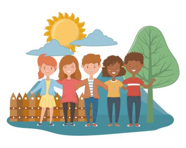 Girls and Boys Friendship design