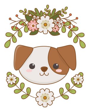 İzole köpek karikatür tasarım vektör