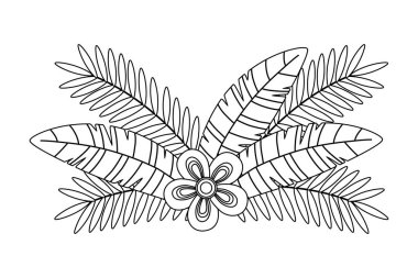 İzole yaprak tasarım vektör illüstrasyon