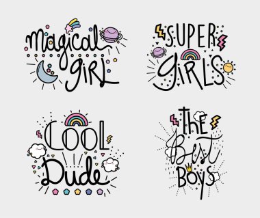 El yazısıyla yazılmış iletiler düz arkaplan tasarımı