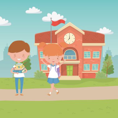 Okul binası ve çocukların tasarımı