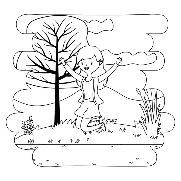 Genç kız karikatür tasarım vector Illustrator