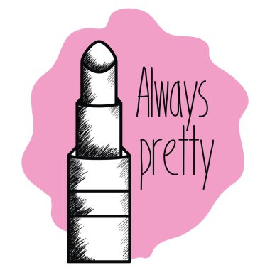 ruj çizim simgesi makyaj