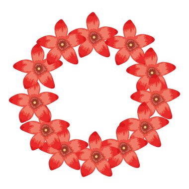 egzotik ve tropik çiçek bahçeleri dairesel çerçeve