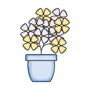 Seramik kapta güzel çiçekler.