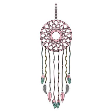 Düş kapanı boho simgesi asıyor