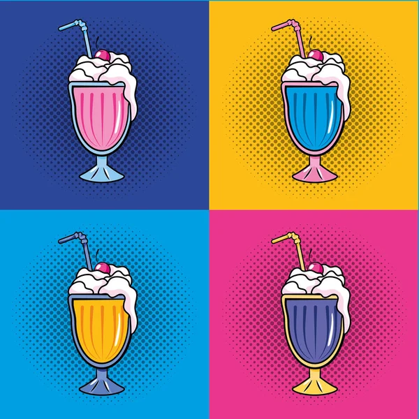 Pop art kartun komik Grafik Vektor