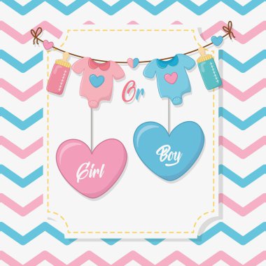 Bir kız ve erkek tasarım bebek duş