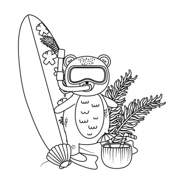 Relax illüstrasyon karikatür vektör yaz